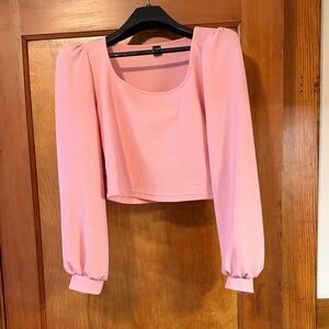 Elegant Pink Crop Top